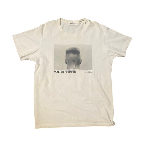 Helmut Lang Artist Series White Walter Pfeiffer Edition 1984 T-shirt Sz XL - Picture 1 of 9